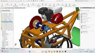 Mini walking tractor designed in solidworks part 15: Final Assembly part 2