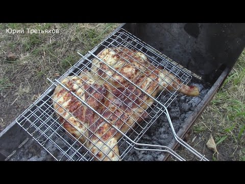 Рецепт вкусной и сочной Курицы на мангале. Как приготовить цыпленка табака на углях. + вкусный соус.