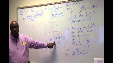 Math 0099 Module 7 Part 8 Rational Expression Rational Equations