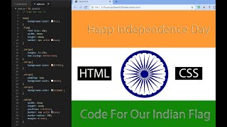 Independence Day Special || Coding For Indian Flag || HTML CSS || Coding Trick