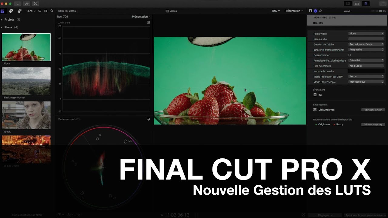 FCPX 10.4 : Nouvelle gestion des LUTs fcpx คือ