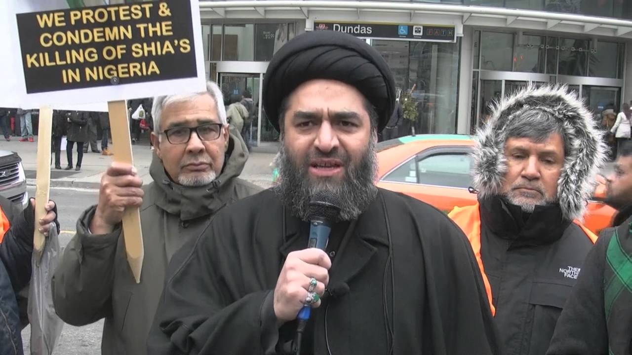 Ali Rza Rizvi Moulana Ali Raza Rizvi at Toronto Protest Against Nigerian Killings and ...
