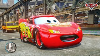 Crazy Rayo Lightning Mcqueen Car Crashes Ep.12 - Gta 4