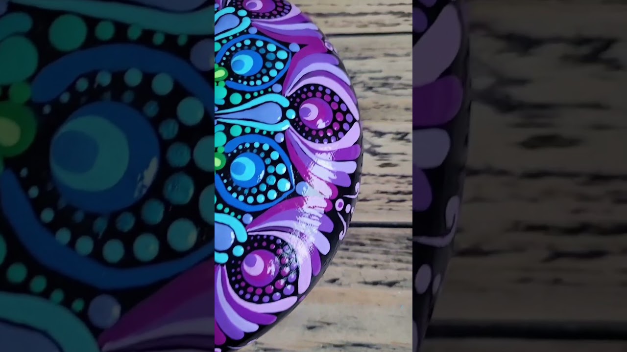 Rainbow mandala stone 🌈 