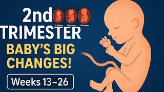 "How Your Baby Grows in the 2nd Trimester (Weeks 13–27)" #animation #pregnancy #science #education