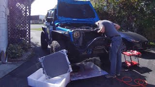 Cold Case Radiator install on Shady Lady. Time lapse video