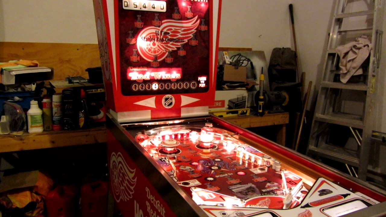 Custom Detroit Red Wings Pinball Machine YouTube