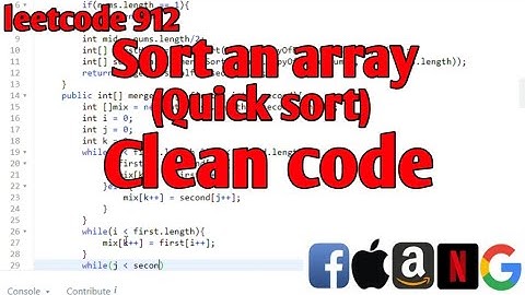 Leetcode 912 | sort an array | quick sort | #leetcode | leetcode912 | sort an array using quick sort