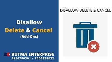 Disallow Delete and Cancel Option in TallyPrime