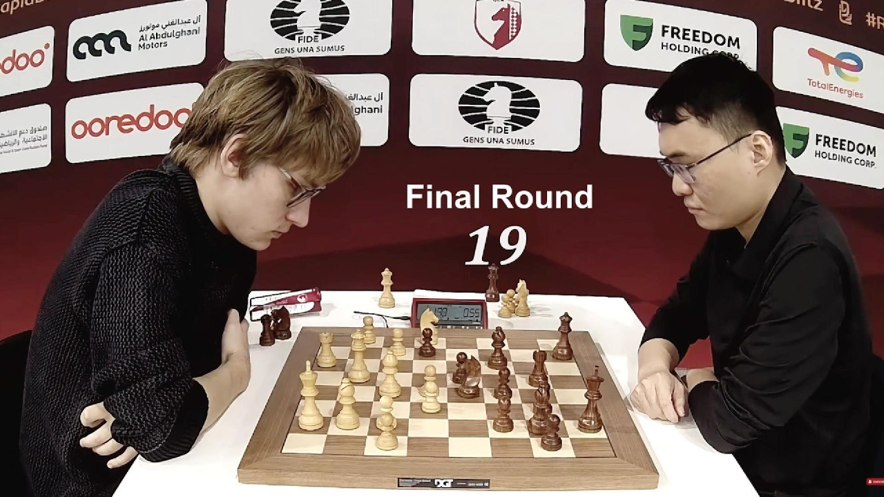 Denis Lazavik vs. Yu Yangyi  / FIDE World Blitz 2025 / Final Round 19 - 