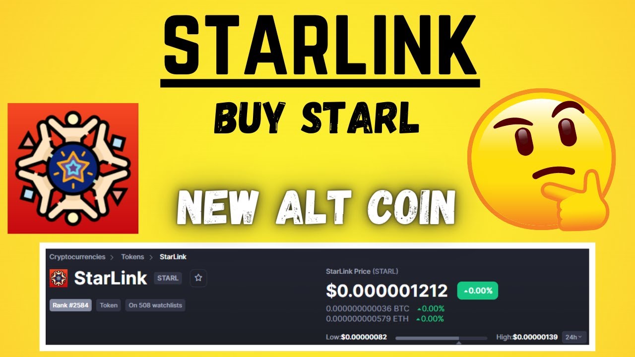 Buy StarLink Coin crypto STARL token in Pancakeswap using BSC matamsk or trust wallet
