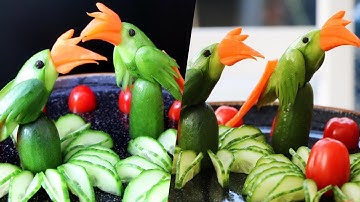 How To Make Cucumber bird - Cucumber Carving Garnish