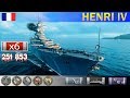 ✔ Бой Крейсера "Henri 4" X уровень Франция | [ WoWS ] World of WarShips REPLAYS