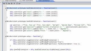 Palm webOS accelerometer example