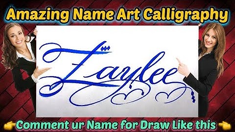 Zaylee Name Signature Calligraphy Status | How to Draw, Cursive Calligraphy with Cut Marker