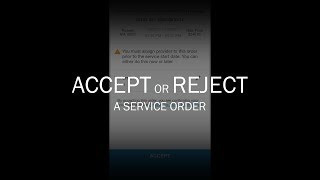 Accept or Reject a Service Order screenshot 5