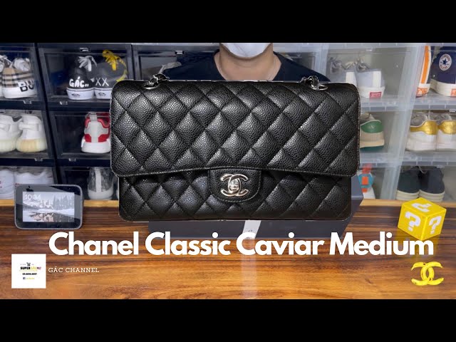 Túi Xách Chanel Medium Classic Siêu Cấp Màu Đen Khóa Bạc 20cm  DWatch  Luxury
