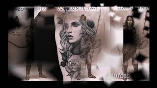 Эскиз тату амазонка воин - коллекция оригинальных рисунков для тату с амазонкой