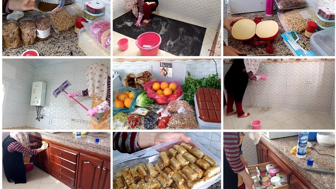 شاركت يومين ديال تمارة قبل رمضان🌛 التنظيف العميق للمطبخ✅ تحضيرات رمضان👍معسلة مقرمشة 👌