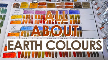 MIXING & SWATCHING ALL EARTH COLOURS In My Watercolour Collection