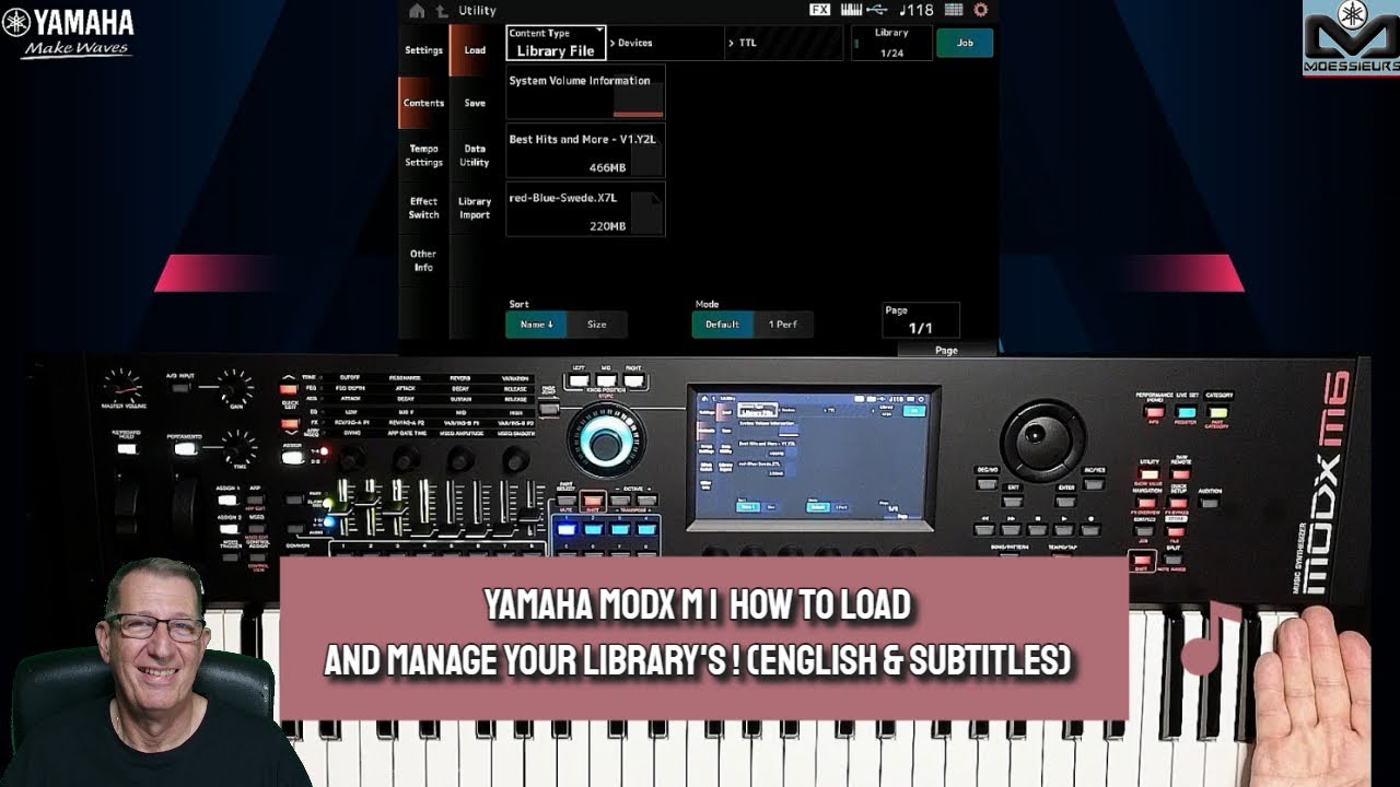 How to load and manage your library's - Yamaha MODX M | Montage M - YouTube