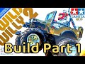 Tamiya Wild Willy 2 Kit Build Part 1/3. Tamiya WR-02 chassis kit 58242 steps 1 -10 Brushless upgrade