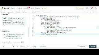 Merge Intervals | Leetcode | Python | Striver SDE sheet | Solution | Code