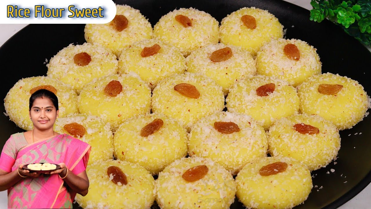 1 கப் அரிசி மாவு இருந்தா போதும்! வாயில் வைத்ததும் கரையும் ஸ்வீட் ரெடி! | Rice Flour Sweet in Tamil
