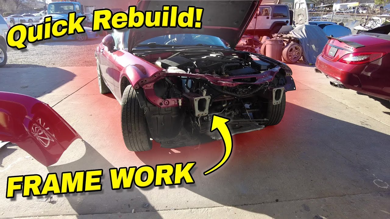 Rebuilding my youngest Brother's Wrecked Miata! - YouTube