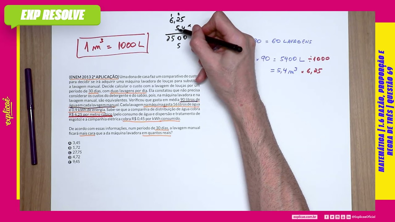 UMA DONA DE CASA FAZ UM COMPARATIVO DE CUSTOS PARA DECIDIR(...)|RAZÃO, PROPORÇÃO E REGRA DE TRÊS