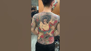 Hình xăm nhật cổ, đang quá trình sửa chữa