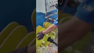 Operation demonstration of a set of coiling machine for wire and cable winding