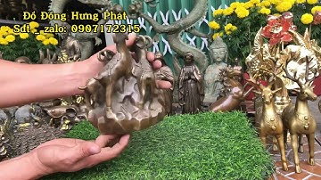 Tượng Chúa _Cây Tài Lộc _Nai Đồng _ Bình Hoa Mai. Ngày 23/01#đồđồnghưngphát #đồđồngxưa #đồxưa #đồcổ