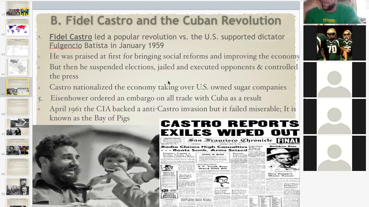 Zoom World History 5/18 Unit 8 pt  6  Cold War Cuba and Latin America mp4
