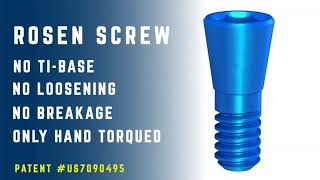 Rosen Screw Blue Animation, The Conical Head Will Lock Itself & Prevent Loosening