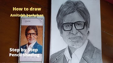 How to Draw Amitabh Bachchan Step by Step Pencil Shading Part-3