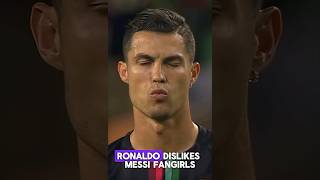 Messi fans made Ronaldo furious #ronaldo #messi #viral
