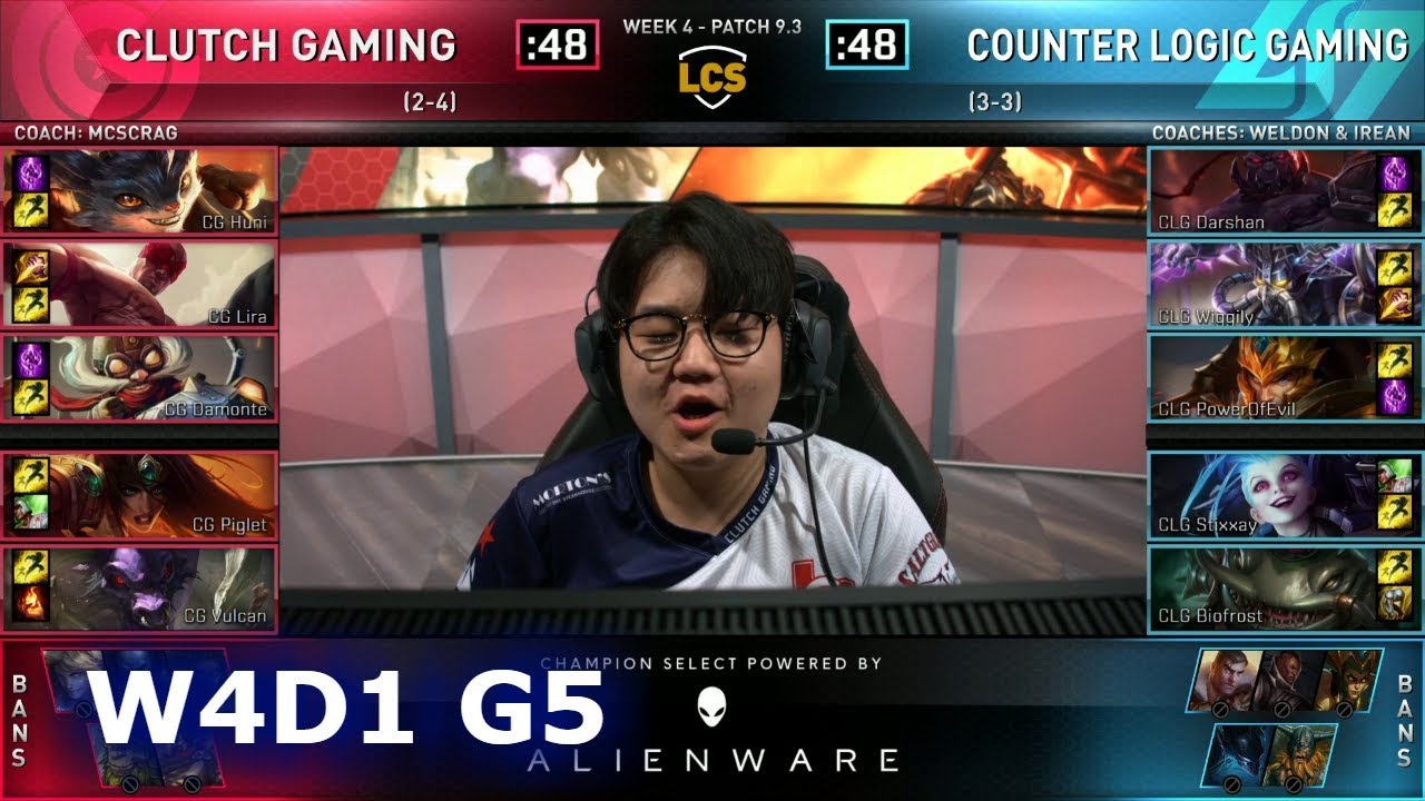 CG vs CLG Week 4 Day 1 S9 LCS Spring 2019 Clutch Gaming vs CLG W4D1