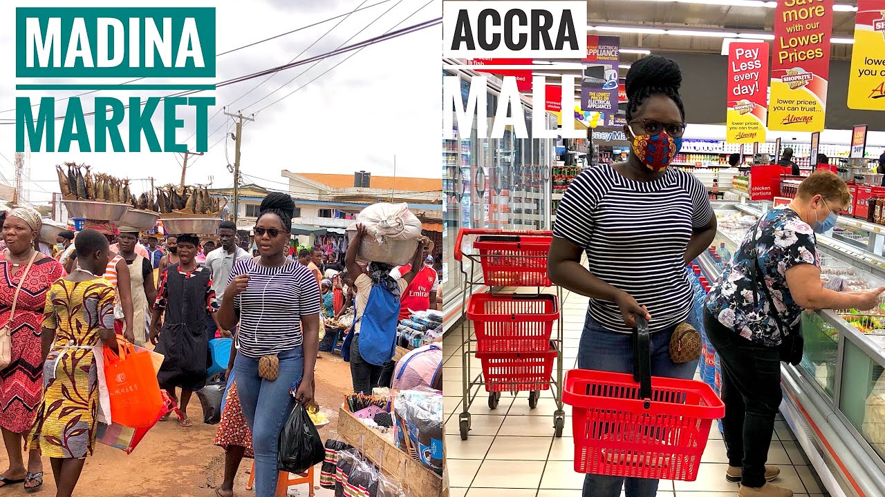 WEEKEND SHOPPING IN GHANAIAN MARKETS MADINA MARKET & ACCRA MALL ghanamarket livinginghana 