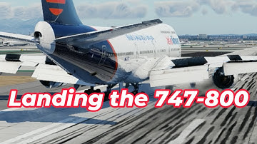 XPLANE12. Manuel Landing the SSG 747-800