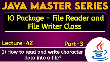 #42 IO Package Class in Java | How to Read & Write Character data into a file? | Tpoint Tech
