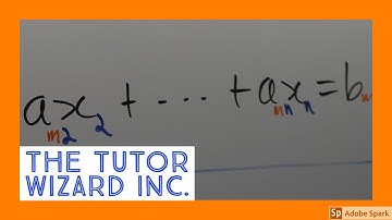 Linear Algebra I - 1.5.1 - RECAP: m Linear Equations in n Unknowns