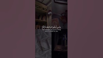 وَعَسَى أَنْ تَكْرَهُوا شَيْئًا - #سورة_البقرة  #القرآن_الكريم
