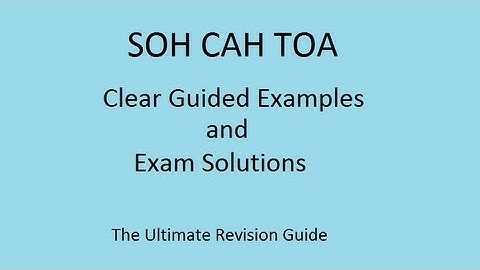 Nine important examples of SOHCAHTOA part 1 for GCSE maths trigonometry