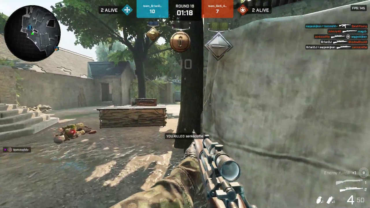 B1944 Wartide 5v5: Double kill 1 bullet