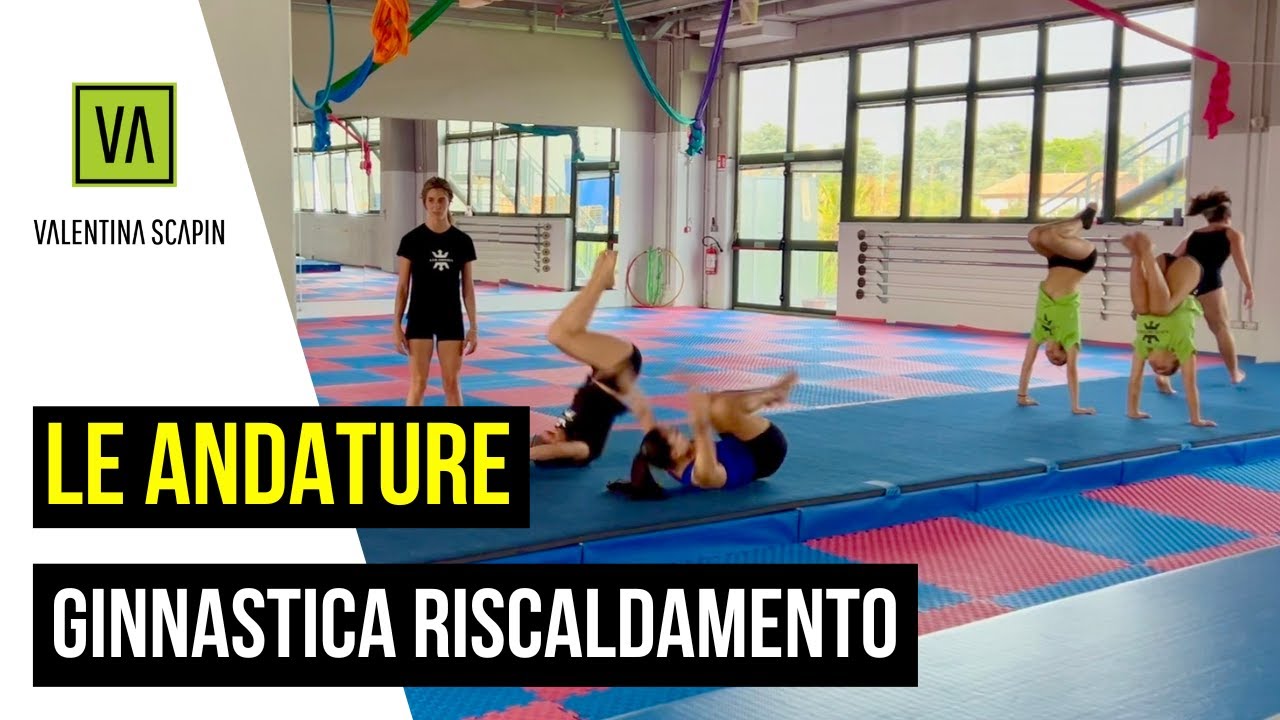 Riscaldamento ginnastica con andature