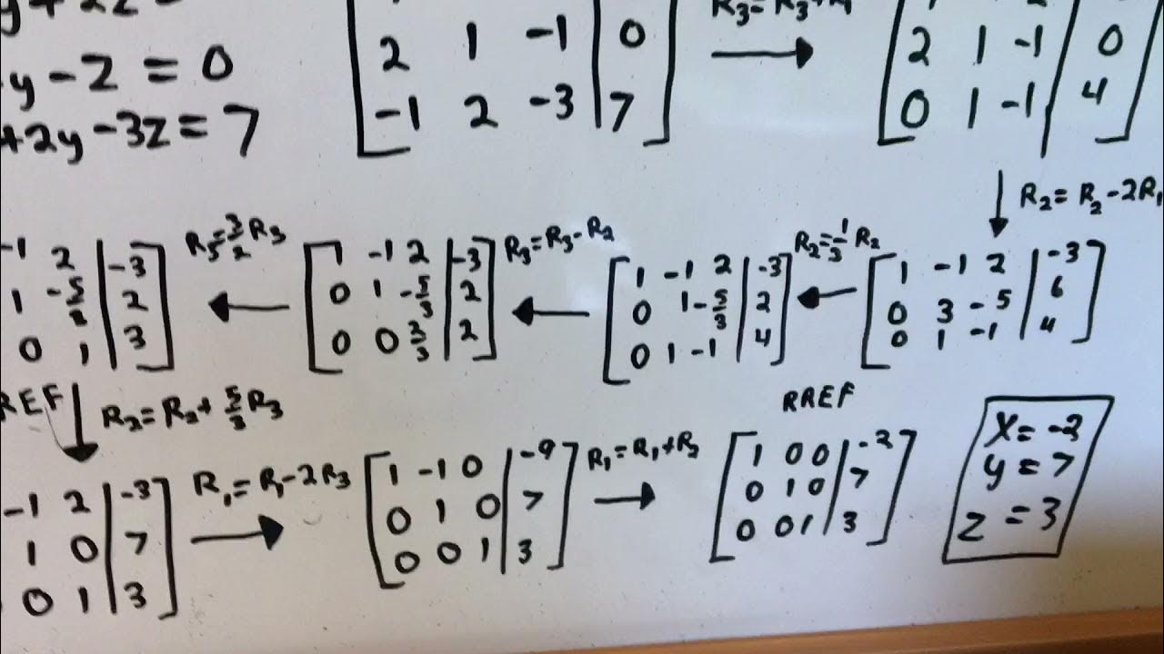 Matrices 6 REF and RREF on Calculator Tutorial YouTube