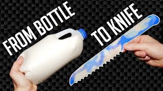 Making a Knife from a Milk Bottle