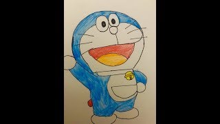 Dorami Drawing and Coloring with Glitters | How to Draw Doraemon Cartoon for Kids screenshot 3