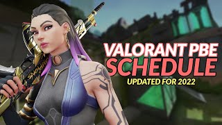 New Valorant PBE Schedule *UPDATED* for 2022 | When is the Valorant PBE open | Valorant PBE Invites